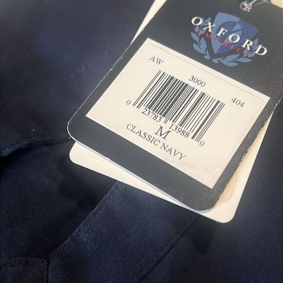 Ole Miss Navy Button Up Short Sleeves Cotton Blouse Women's Size Medium NWT - Picture 8 of 11